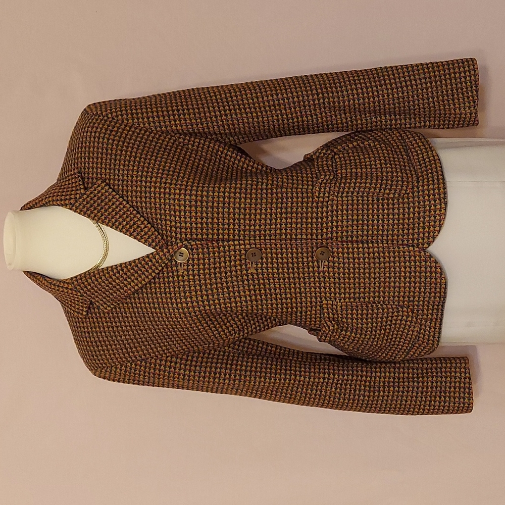 Focus 2000 Multi-colored Tan Blazer